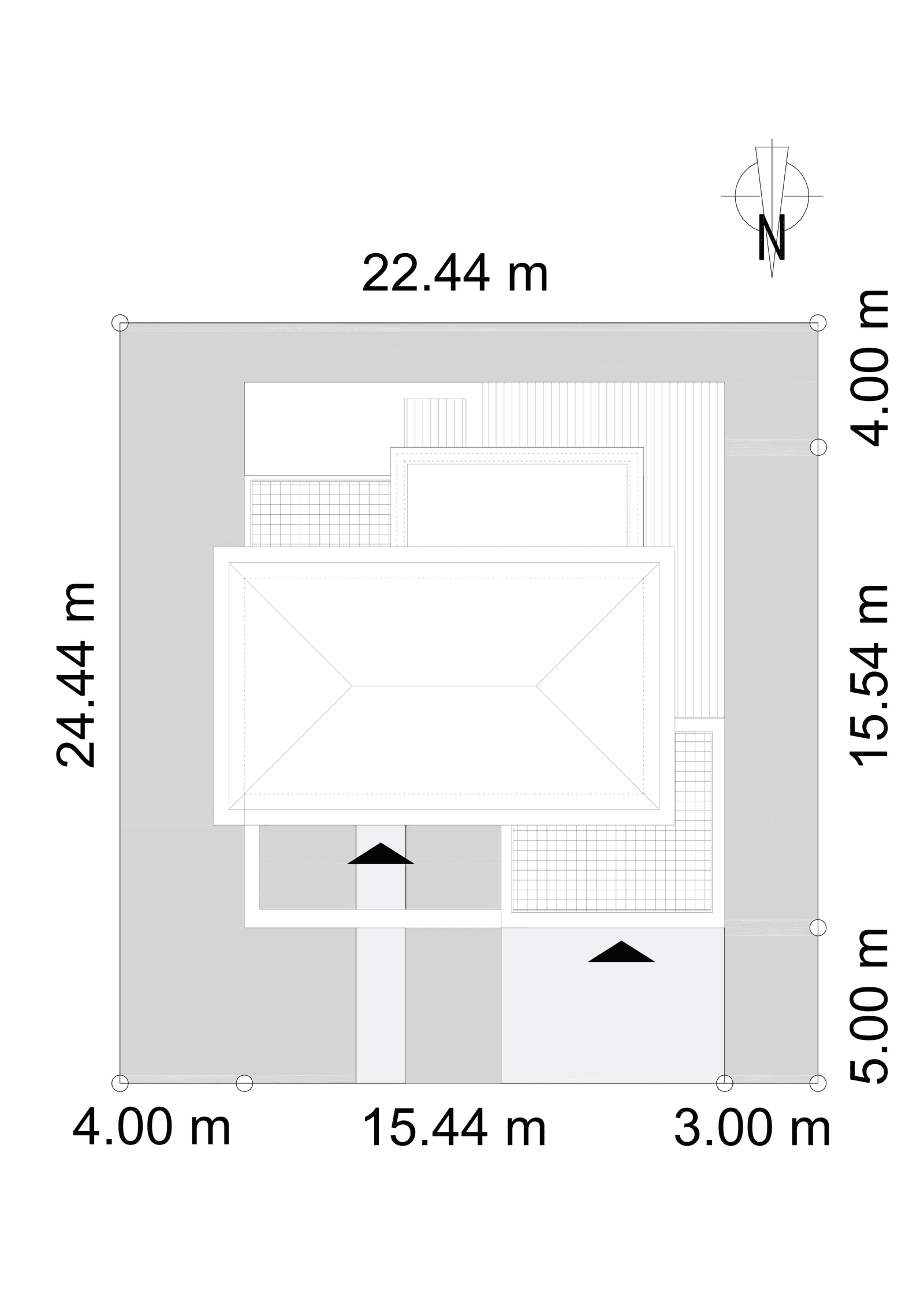 Rzut działki usytuowanie domu ALTERNATYWNY D35