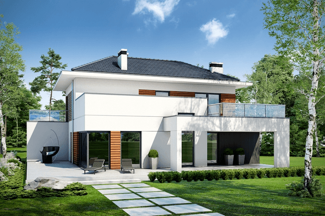 Widok na dom ALTERNATYWNY D35