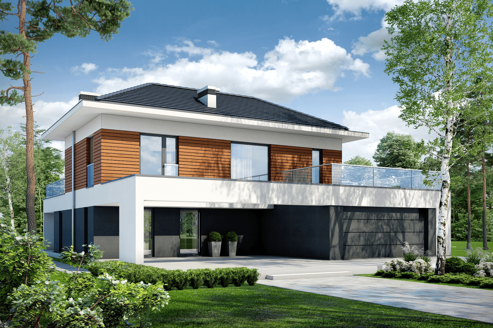 Wizualizacja projektu domu ALTERNATYWNY D35