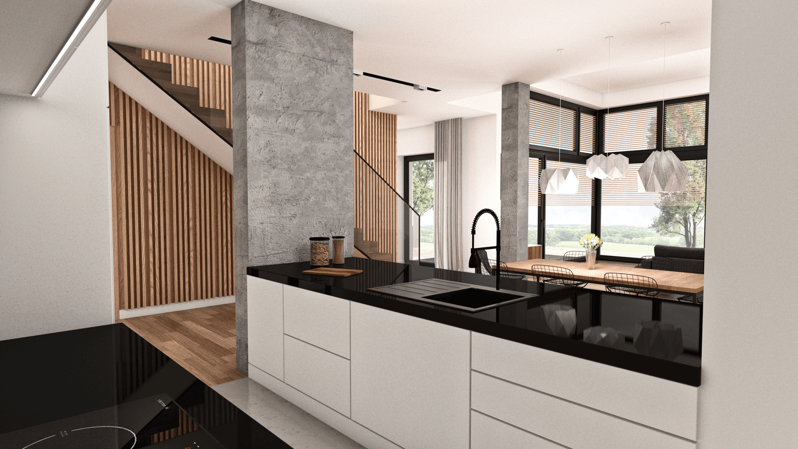 Kuchnia w stylu nowoczesnym w domu Ażurowy D38