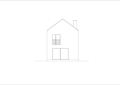 Elewacja tylna projektu domu BK-4