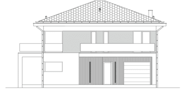 Elewacja frontowa projektu domu BK-7