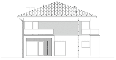 Elewacja lewa w projekcie domu BK-7