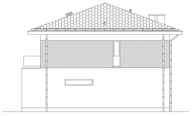 Elewacja prawa w projekcie domu BK-7