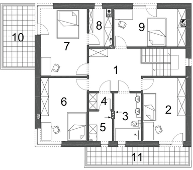 Rzut pietra w projekcie domu BK-7
