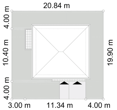 Usytuowanie domu BK-7 na działce