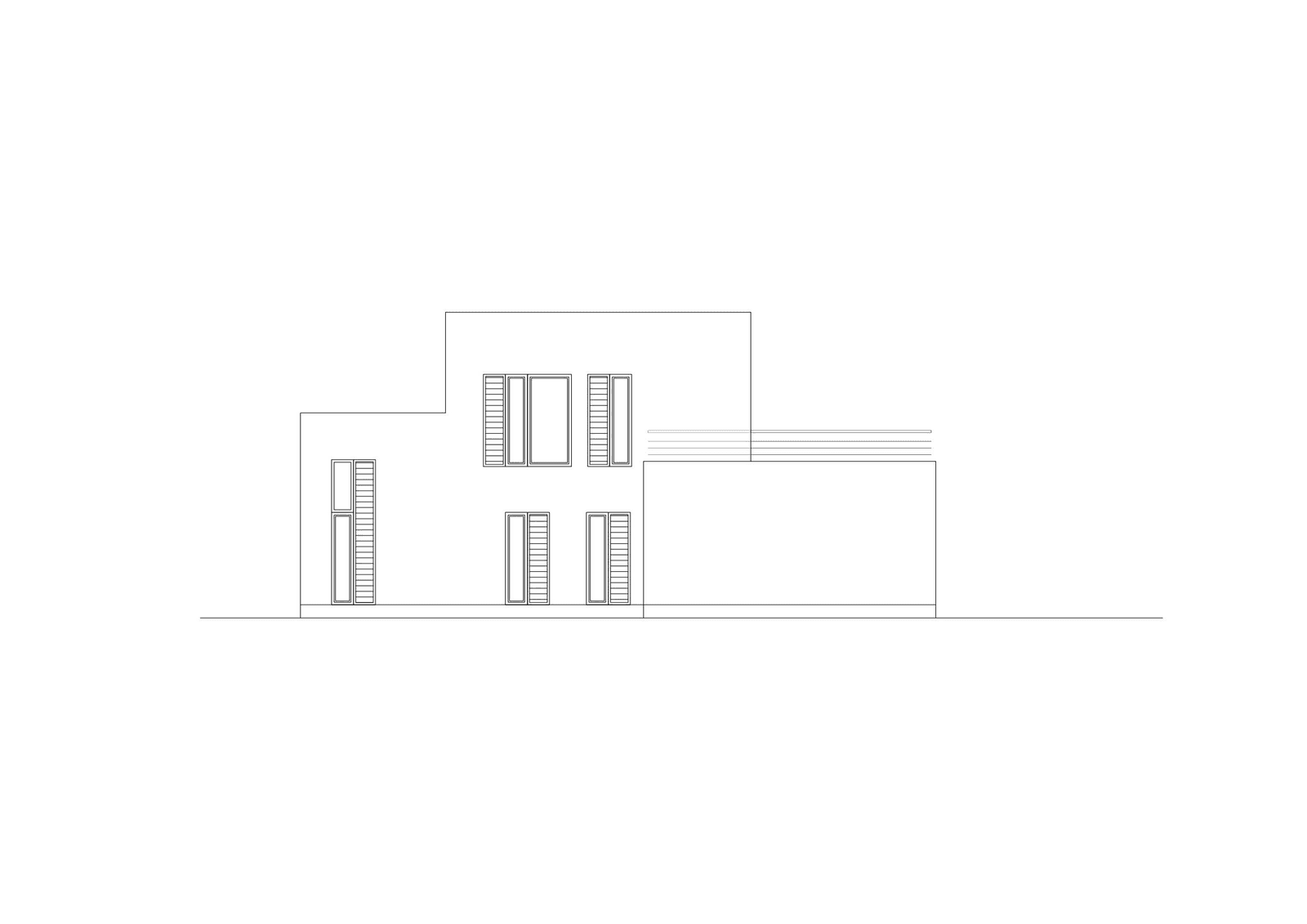 Elewacja lewa w projekcie domu Charyzmatyczny D17