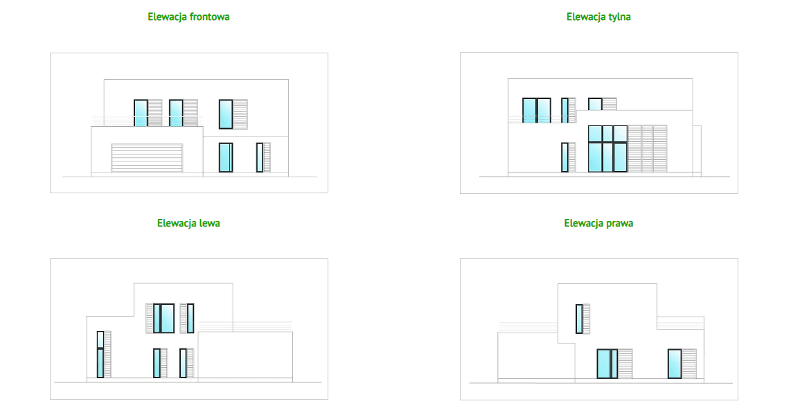 Elewacje projektu domu Charyzmatyczny D17 wariant