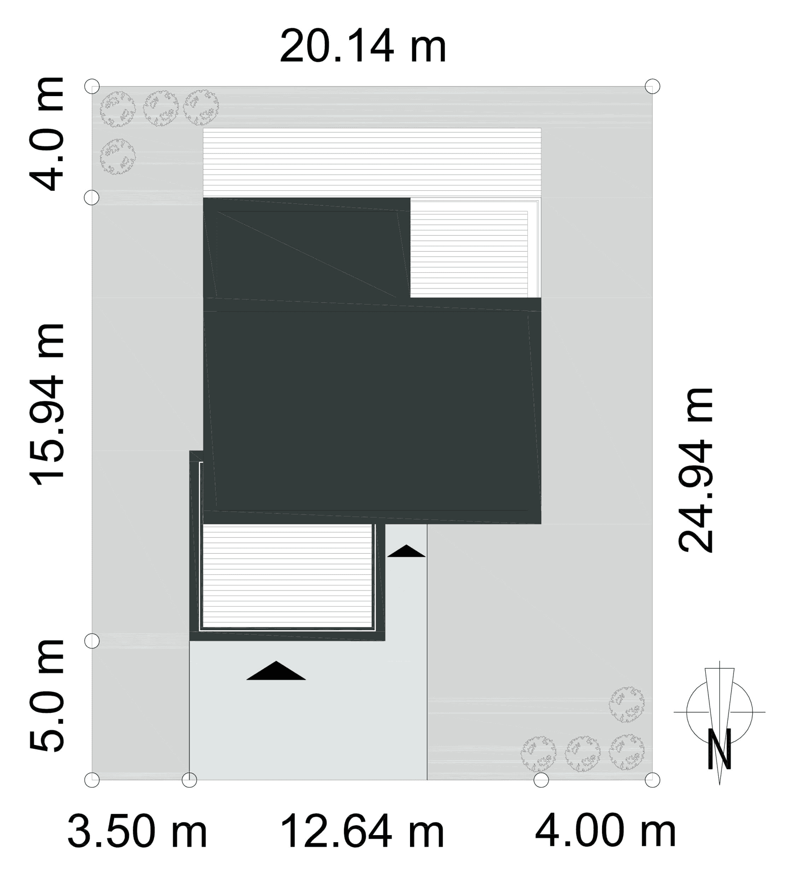 Usytuowanie na działce Charyzmatyczny D17 wariant