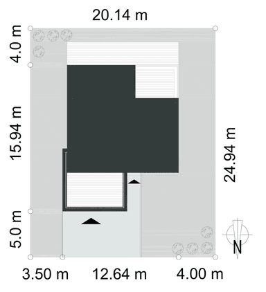 Usytuowanie na działce Charyzmatyczny D17 wariant