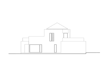 Elewacja lewa w projekcie domu Dopasowany D34