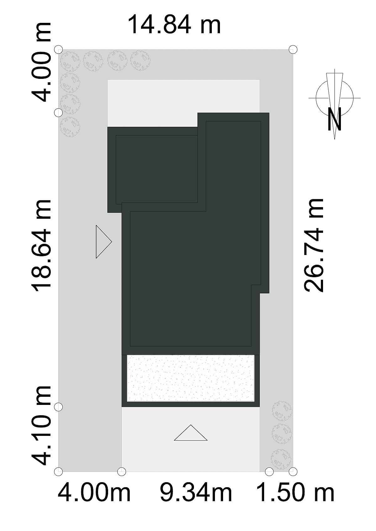 Usytuowanie na działce domu Dynamiczny D22