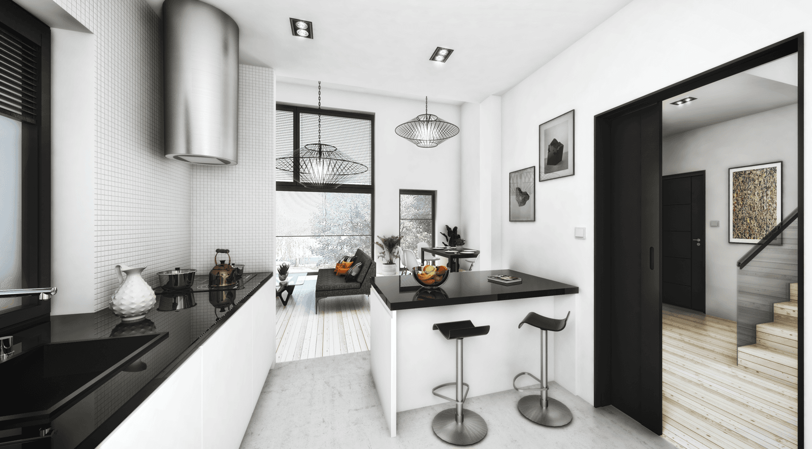 Wnętrze projektu domu Dynamiczny D22 kuchnia