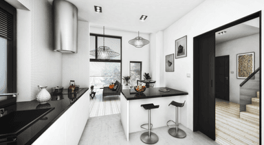 Wnętrze projektu domu Dynamiczny D22 kuchnia