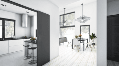 Wnętrze projektu domu Dynamiczny D22 jadalnia i kuchnia