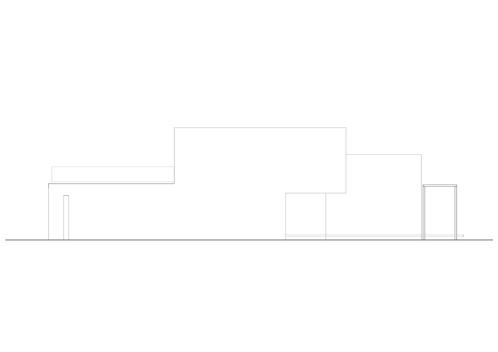 Elewacja prawa w projekcie domu Elastyczny D26