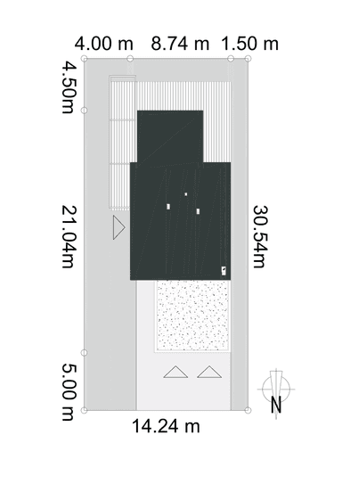 Usytuowanie domu na działce domu Elastyczny D26