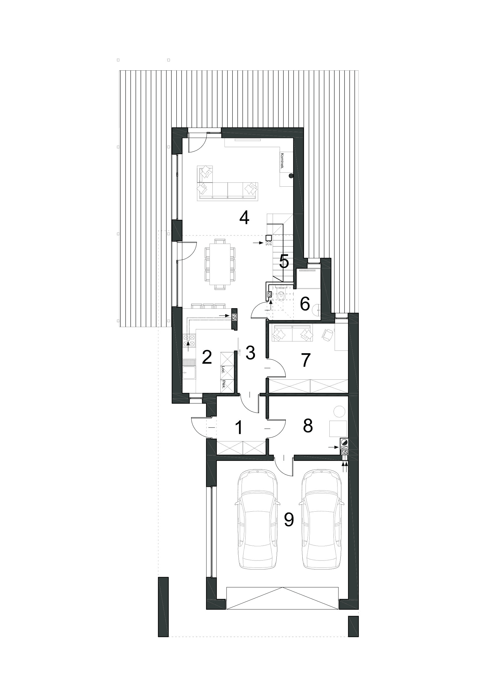 Rzut parteru domu Elastyczny D26
