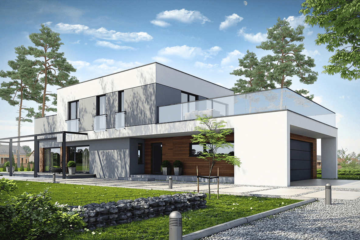 Wizualizacja projektu domu Elastyczny D26