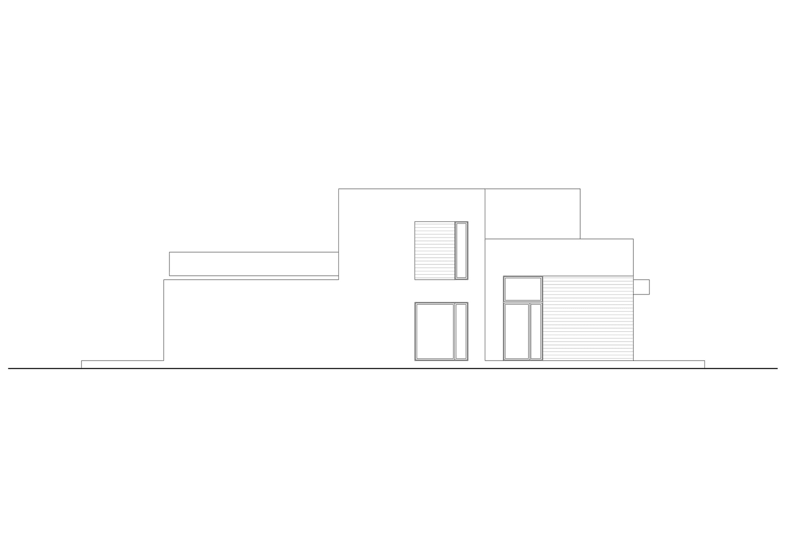 Elewacja prawa w projekcie domu Intrygujący D32