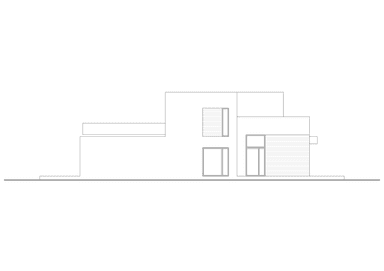 Elewacja prawa w projekcie domu Intrygujący D32