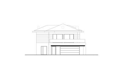 Elewacja frontowa projektu domu Klasyczny D33