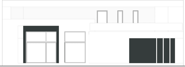 Elewacja lewa w projekcie domu Kubiczny D30