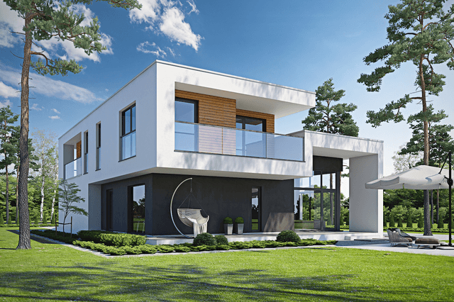 Wizualizacja domu Kubiczny D30