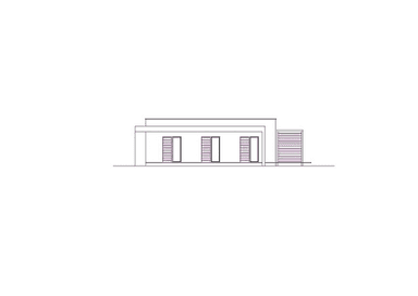 Elewacja tylna projektu domu Modernistyczny D12