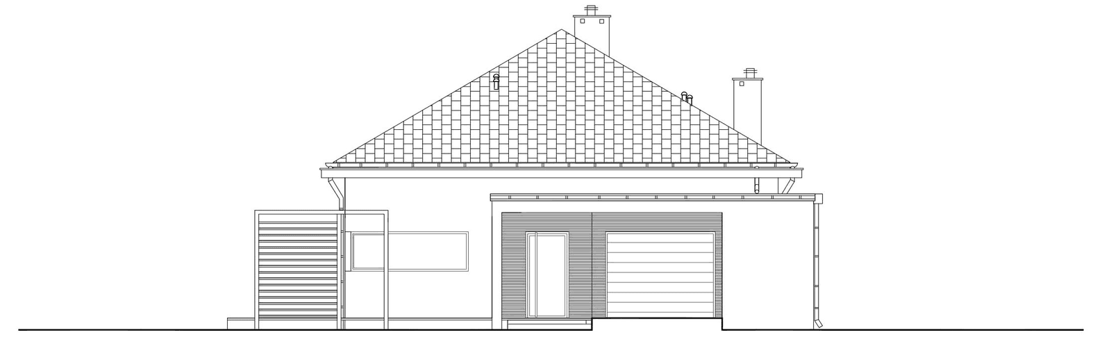 Elewacja frontowa projektu domu Modernistyczny D12 wariant 1