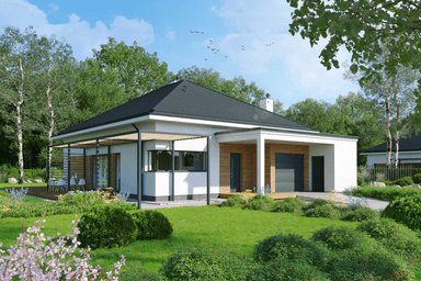 Wizualizacja projektu domu Modernistyczny D12 wariant 1