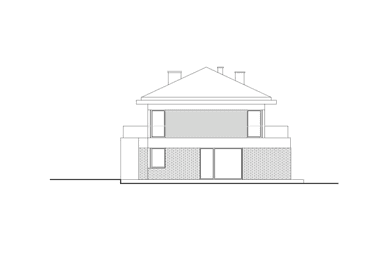 Elewacja prawa projektu domu Modny D36