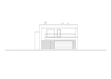 Elewacja frontowa projektu domu Modularny D28