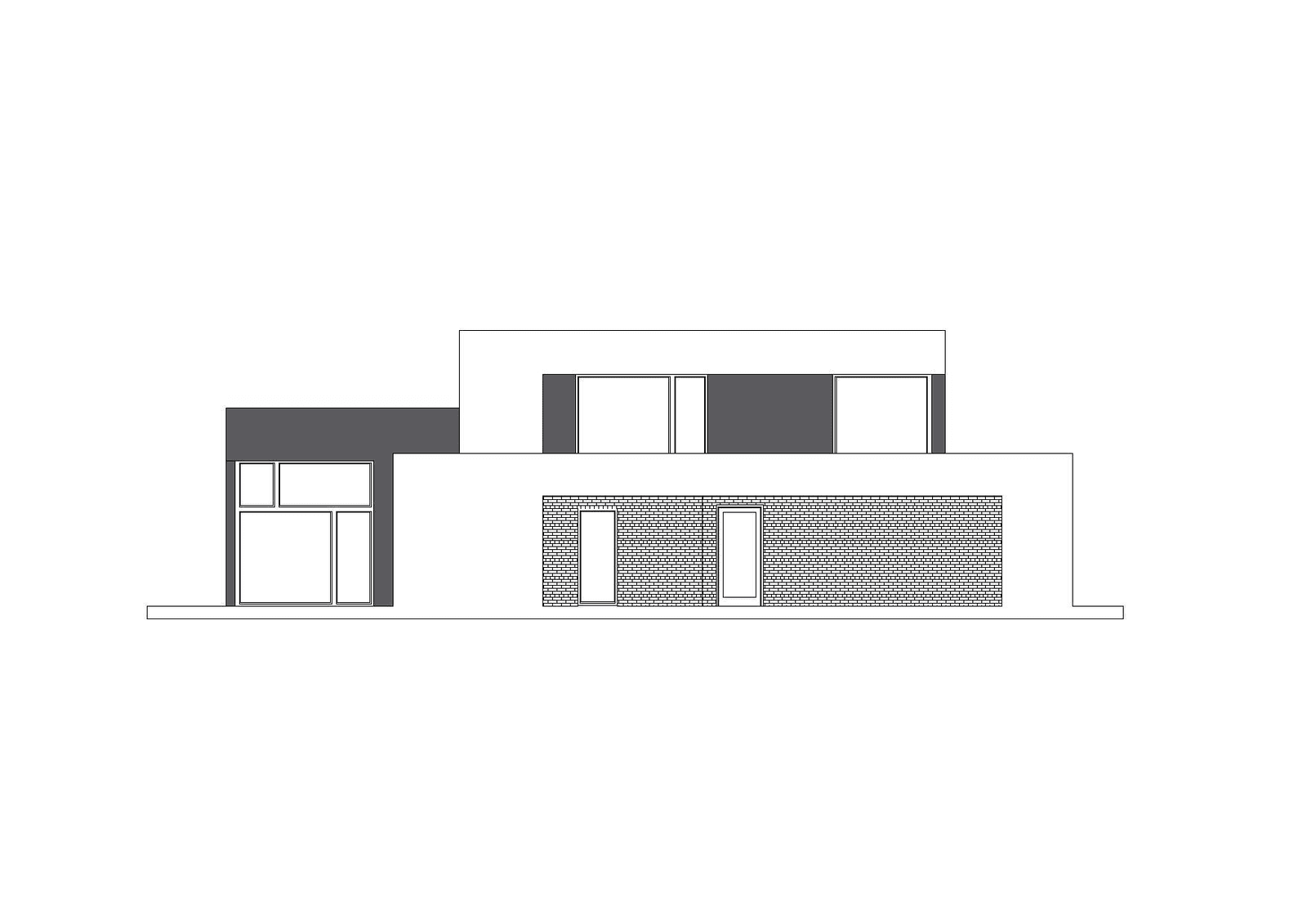 Elewacja lewa w projekcie domu Optymalny D37