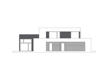 Elewacja lewa w projekcie domu Optymalny D37