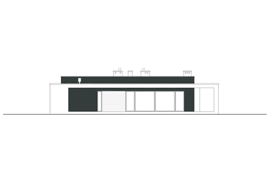 Elewacja lewa projektu domu Otwarty D42 wariant III