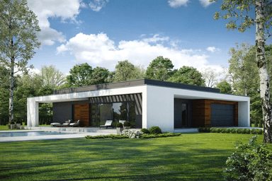 Projekt domu Otwarty D42 wariant III wizualizacja
