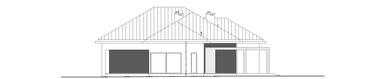 Elewacja lewa w projekcie domu Przejrzysty D27 wariant 1