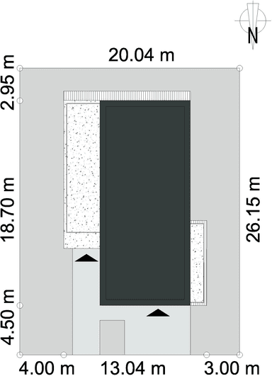 Usytuowanie domu Przestronny D40 na działce