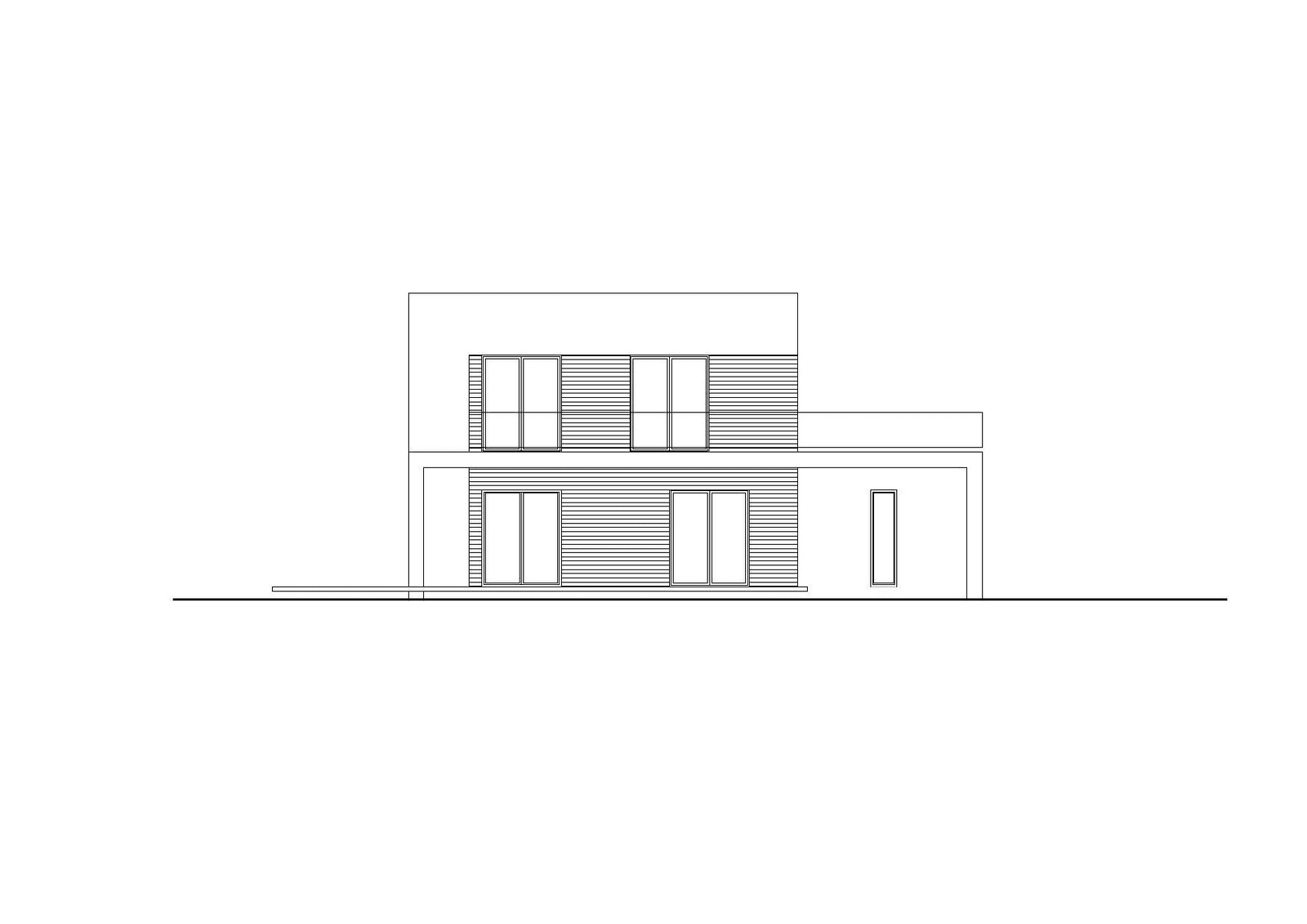 Elewacja tylna w projekcie domu Przytulny D25