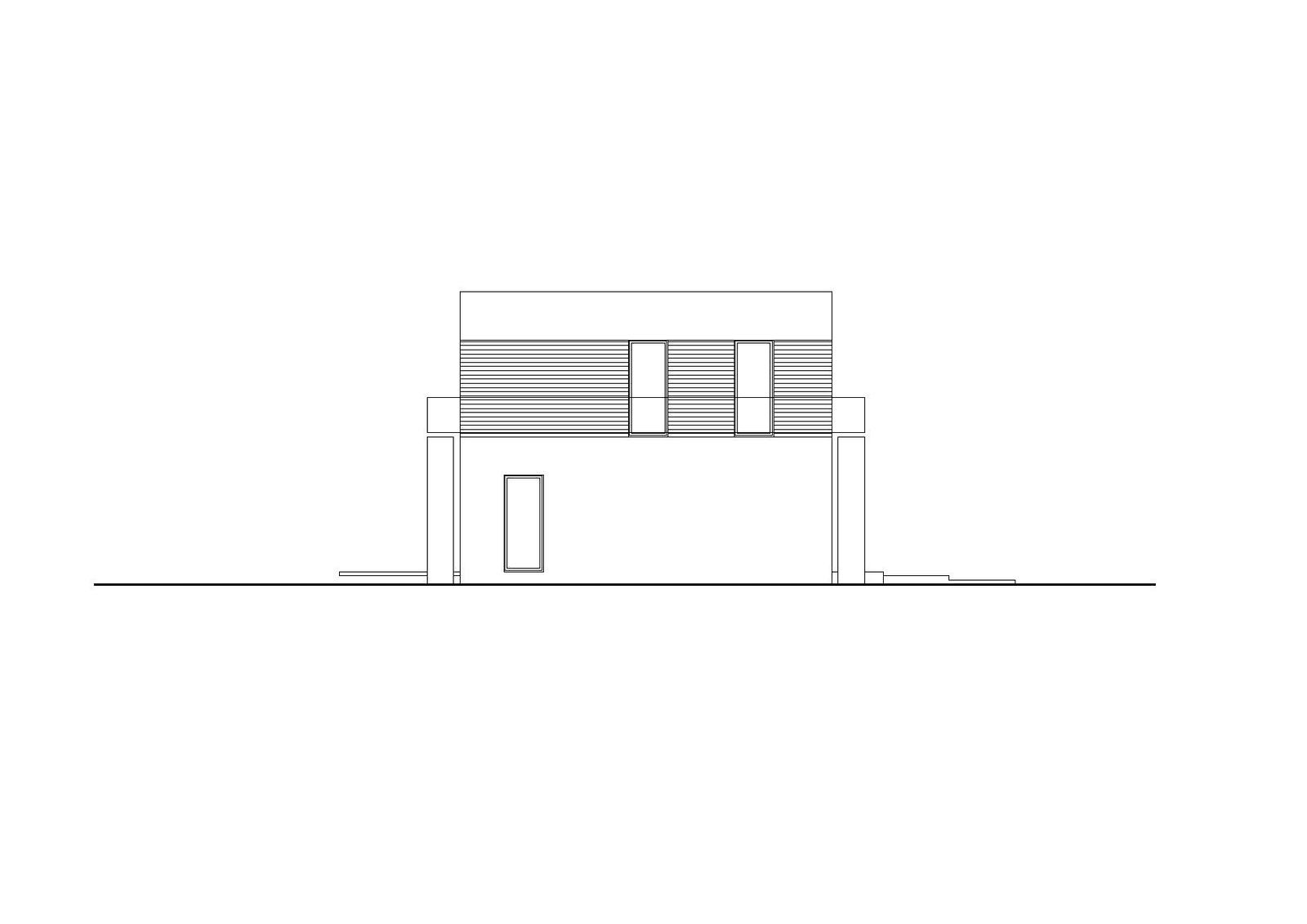 Elewacja lewa w projekcie domu Przytulny D25