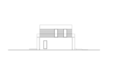 Elewacja lewa w projekcie domu Przytulny D25