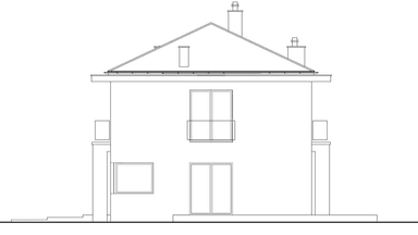 Wizualizacja prawa w projekcie domu Przytulny 25 wariant I