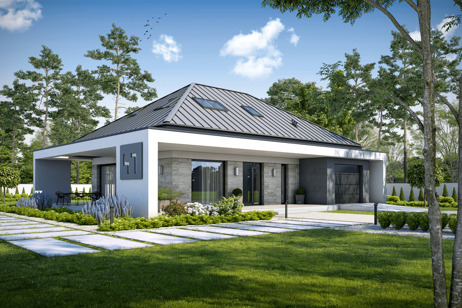 Wizualizacja projektu domu Stylowy D47