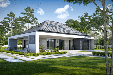 Wizualizacja projektu domu Stylowy D47