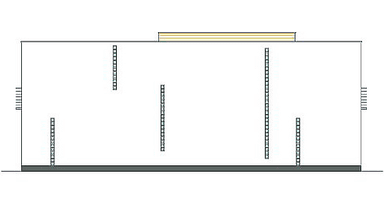 Elewacja prawa w projekcie Wąski D9