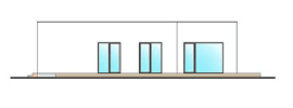 Elewacja tylna projektu domu Wygodny D6