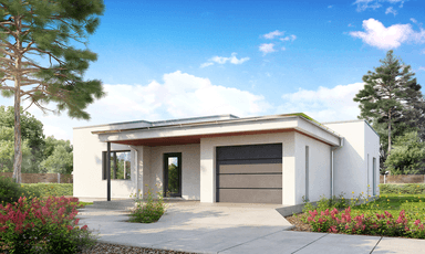 Wizualizacja projektu domu Wygodny D6 widok od frontu