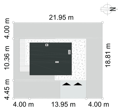 Usytuowanie domu na działce Wyjątkowy D41