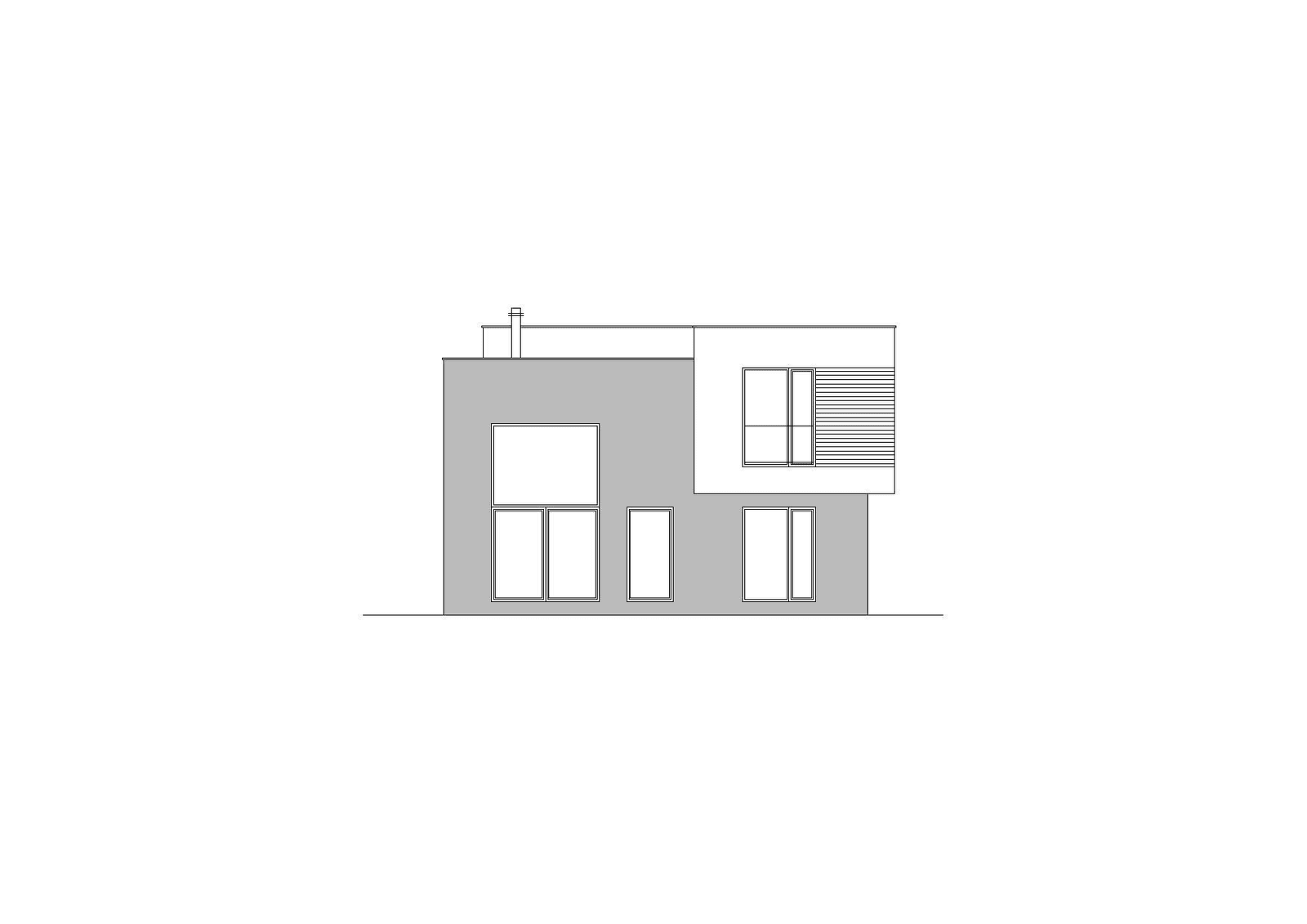 Elewacja tylna projektu domu Wyrazisty D46